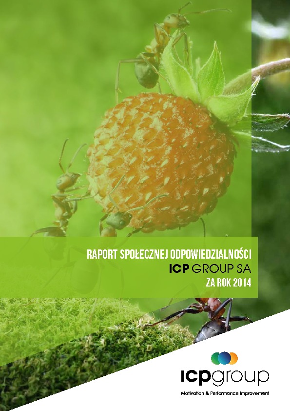 Raport Społecznej Odpowiedzialności ICP Group za 2014