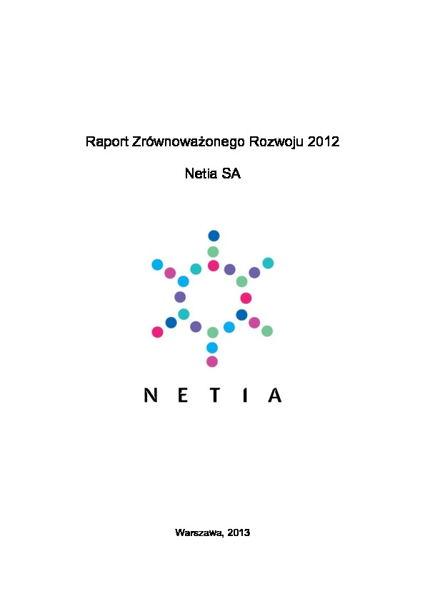 Raport Zrównoważonego Rozwoju 2012